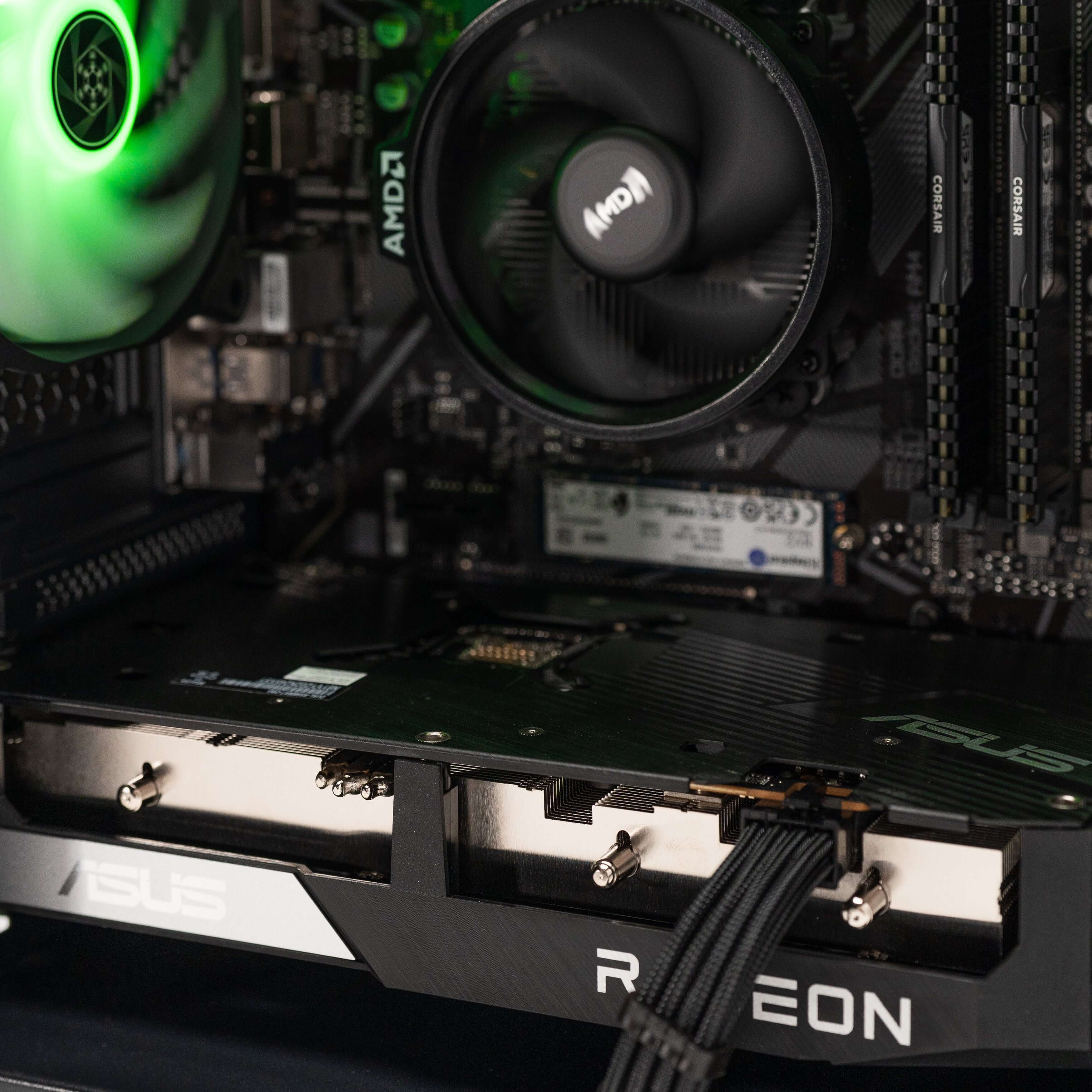 Close-up view of the ARROW: LVL 3 Gaming PC showcasing the powerful RYZEN 5 5600 CPU
