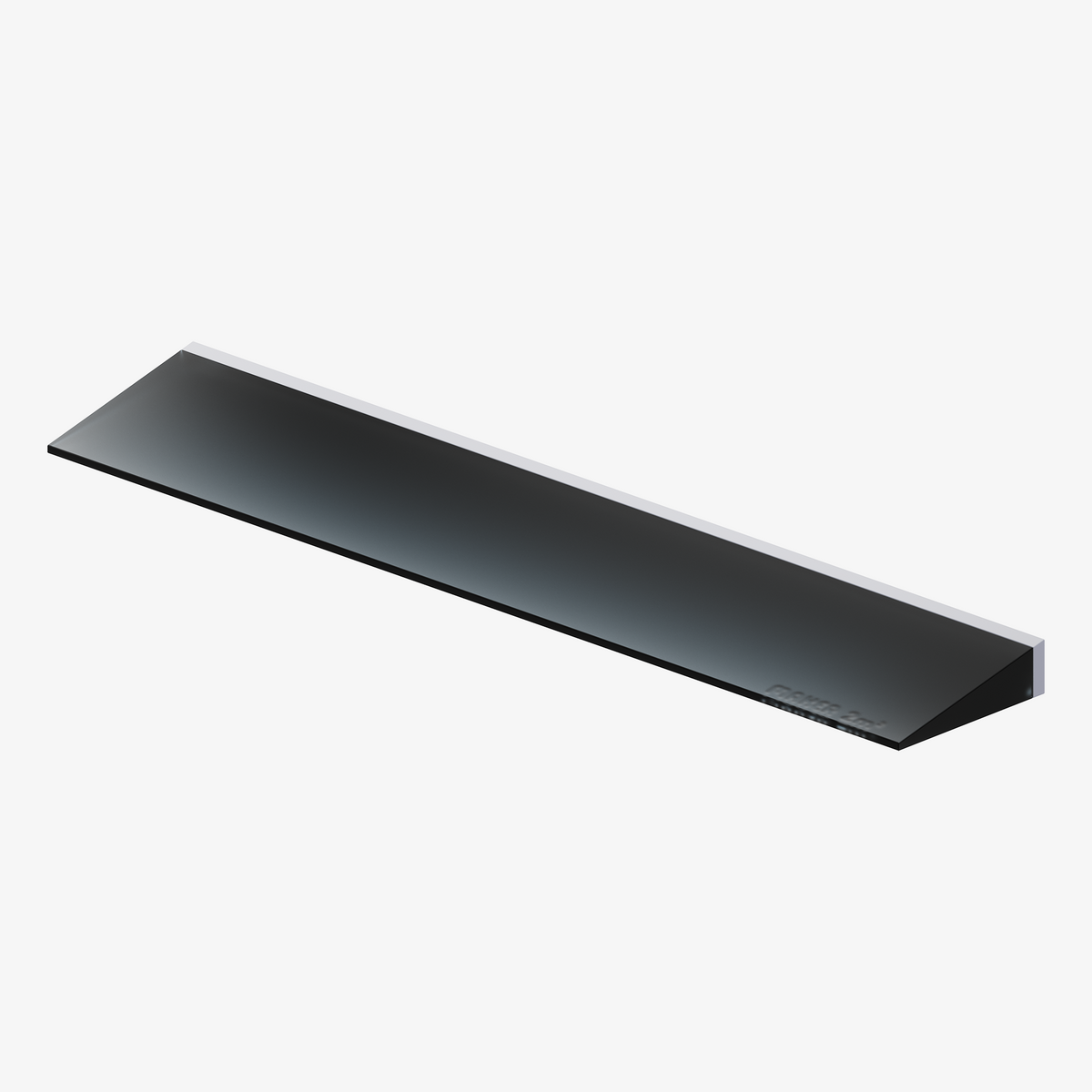 Lofree Hyzen67 Prism wrist rest in Space Gray, angled view