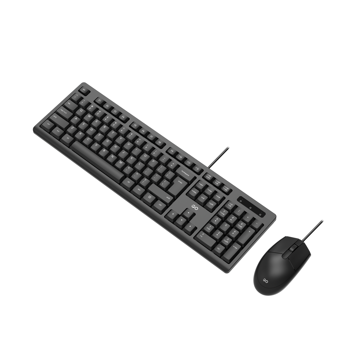 Fantech GO KM101 keyboard and mouse, angled view
