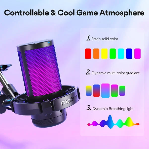 MAONO DGM20S RGB lighting modes