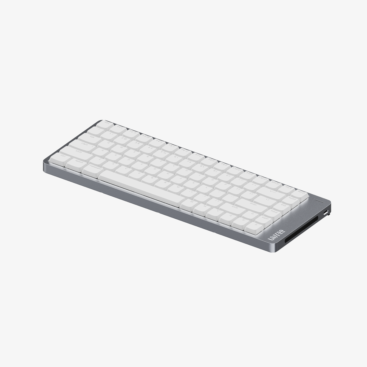 Lofree Flow 2 84 keyboard in Silver, angled view