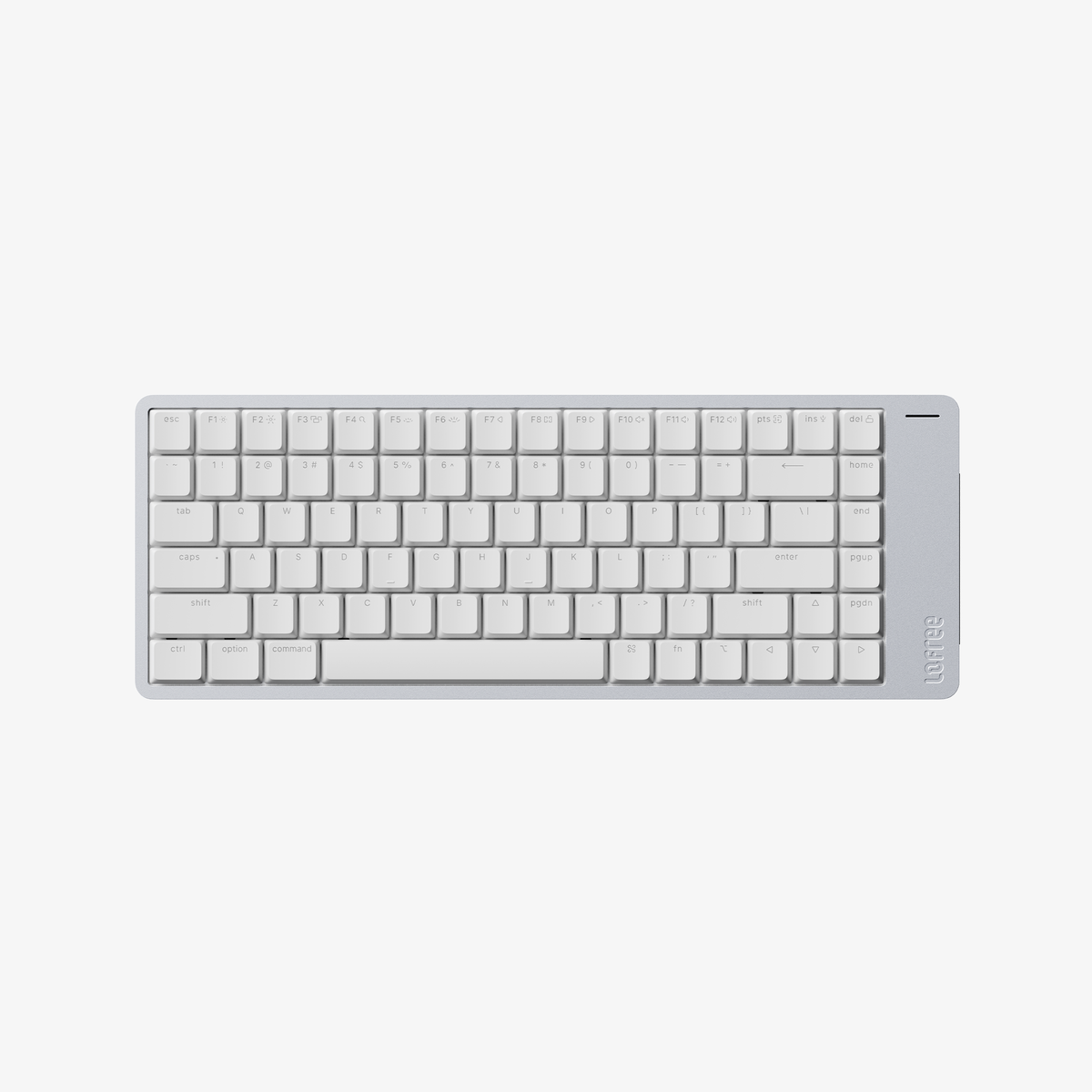 Lofree Flow 2 84 keyboard in Silver, top view