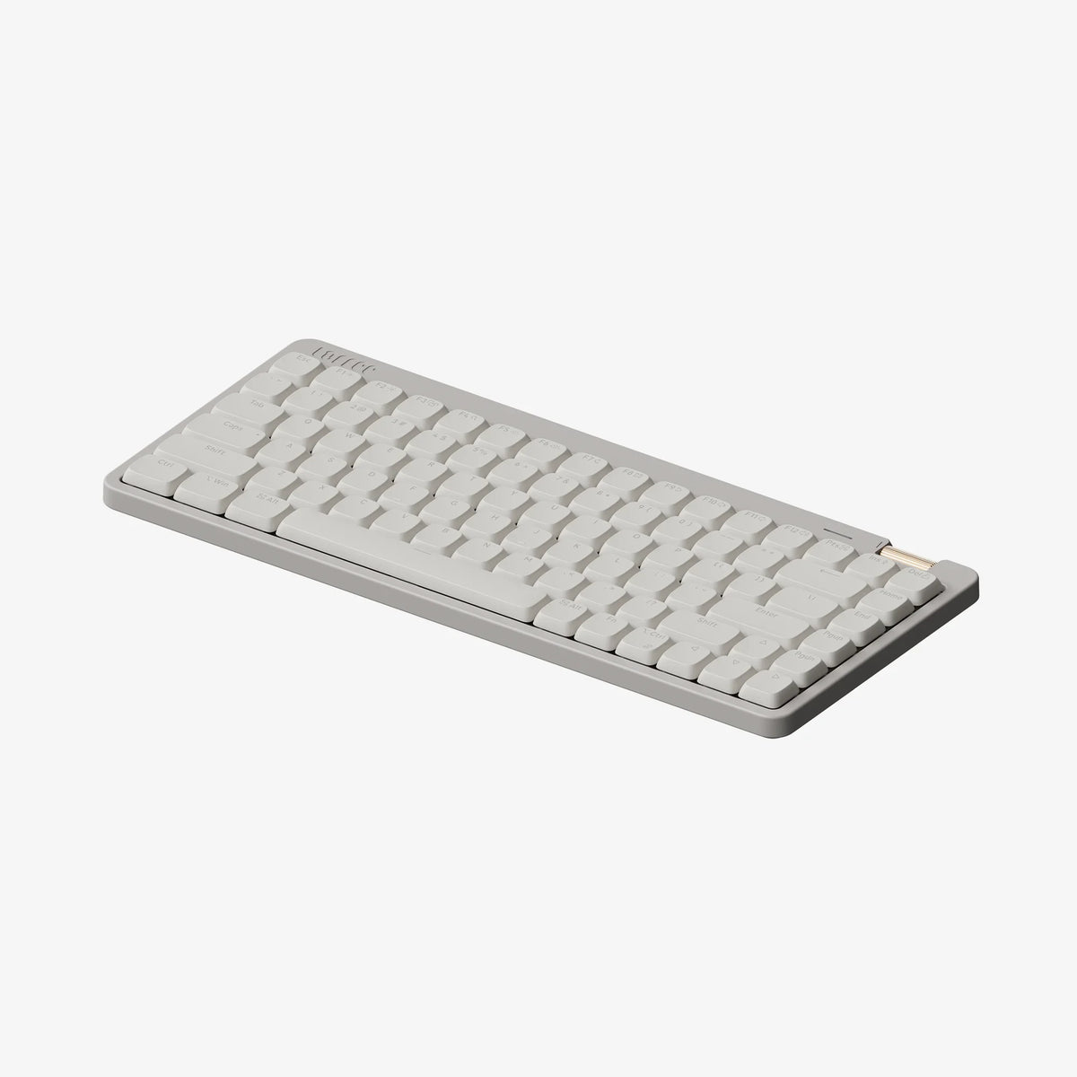 Lofree Flow Lite84 keyboard in Marble, angled view