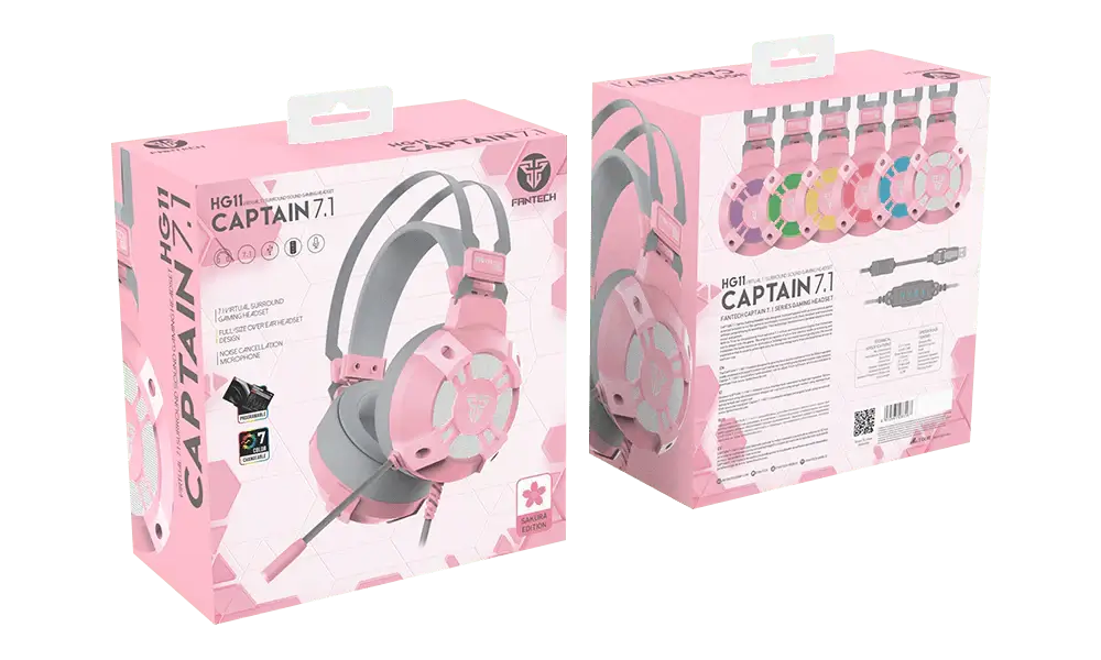 Fantech Gaming Headset -Sakura Pink (HG11)