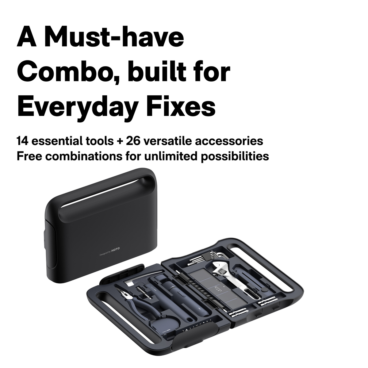 HOTO Household Tool Set, case closed and open