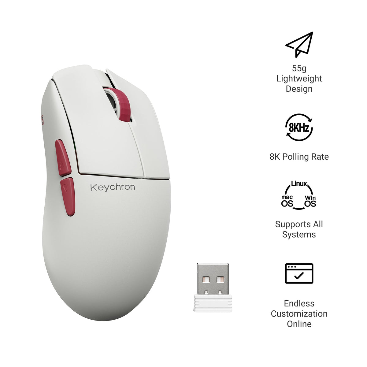Keychron G4 8K Wireless Gaming Mouse – photo 1