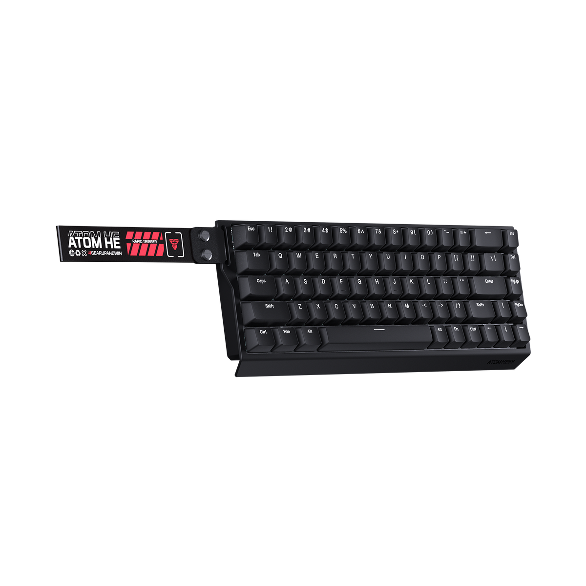 Fantech ATOM HE68 in Black, angled view