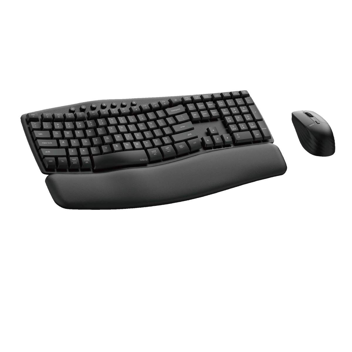 Fantech AERA ARCH keyboard and mouse, angled view