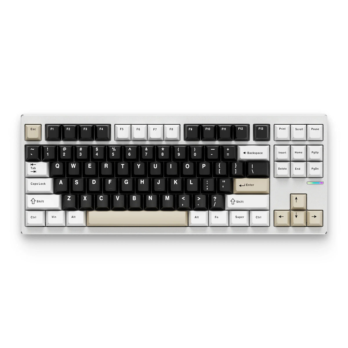 MCHOSE GX87S keyboard in Milky Brown, top view