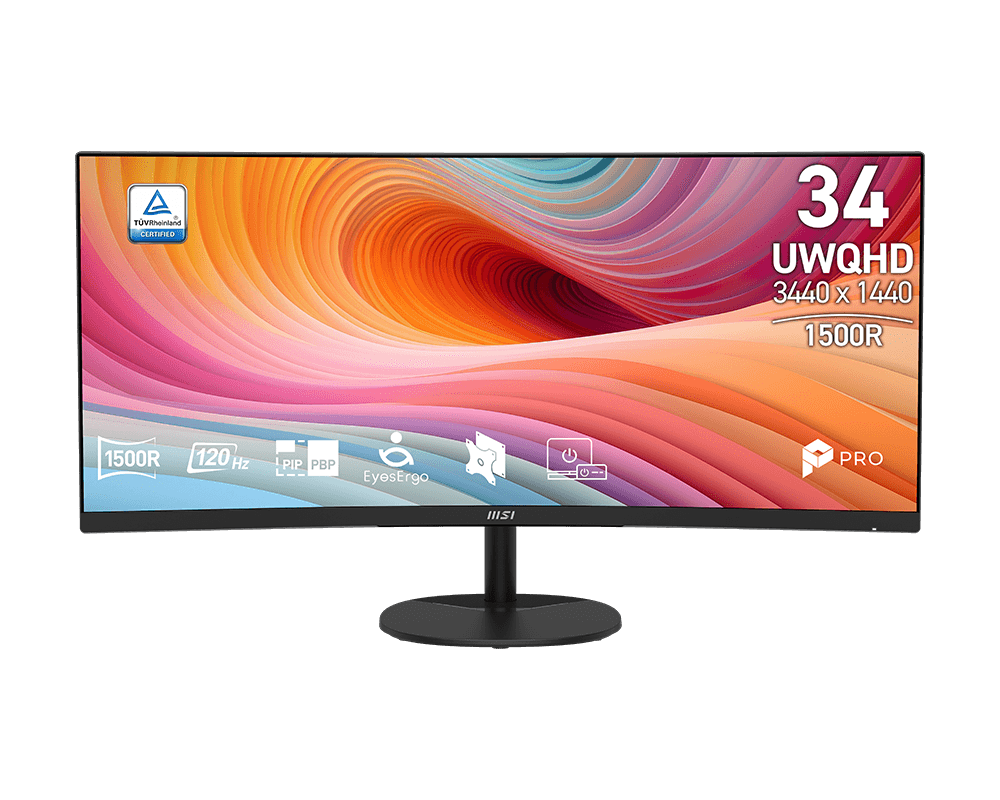 MSI PRO MP341CQ E12 34" UWQHD 120Hz curved ultrawide monitor