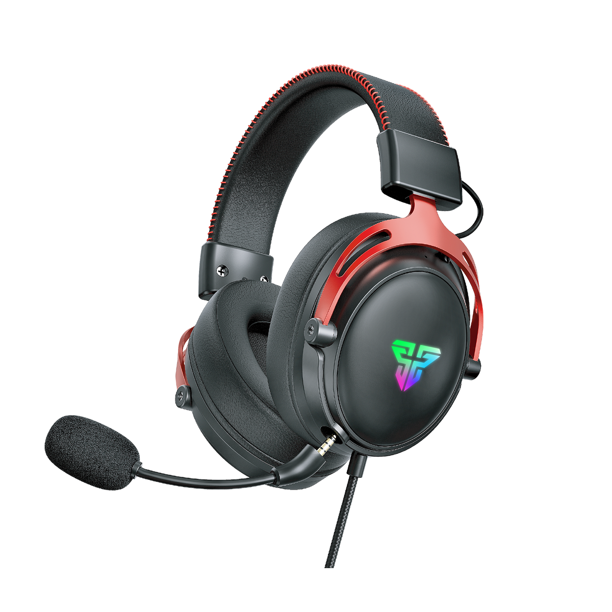 Fantech CRUZE 7.1 HG31 headset with mic and RGB logo, angled view