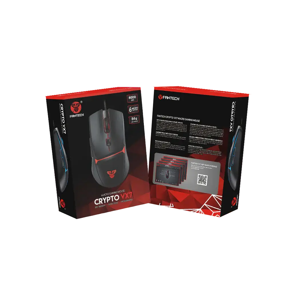 Fantech CRYPTO Wired Gaming Mouse Black (VX7)