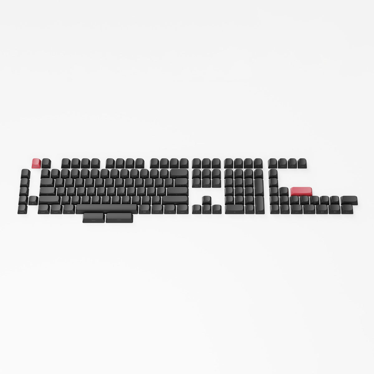 Keychron Double-Shot OSA PBT Side-Printed Keycap Set in Black, 141 keys laid out