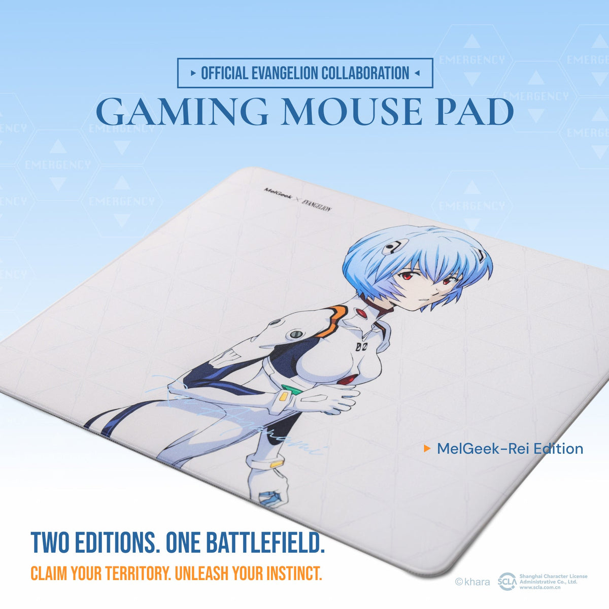 Rei design mouse pad at an angle
