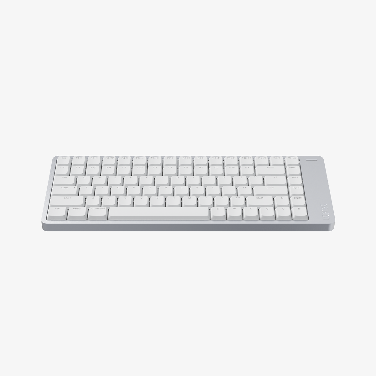 Lofree Flow 2 84 keyboard in Silver, front view