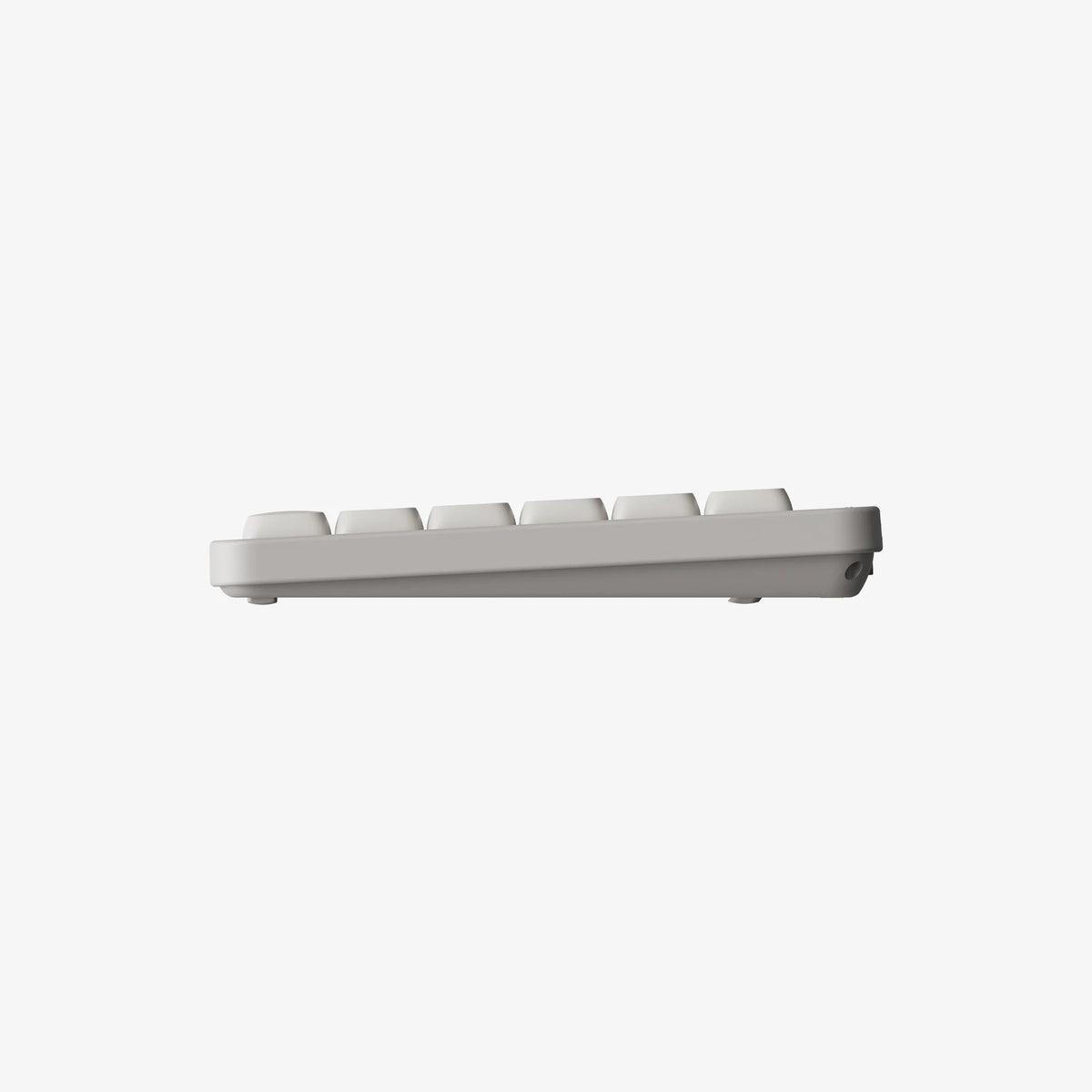 Lofree Flow Lite84 keyboard in Marble, side view