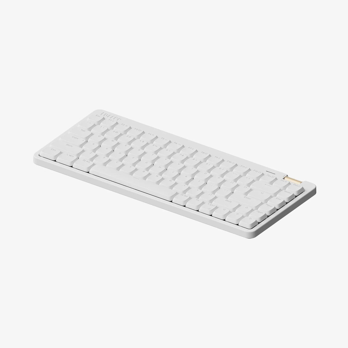 Lofree Flow Lite84 keyboard in Off-White, angled view