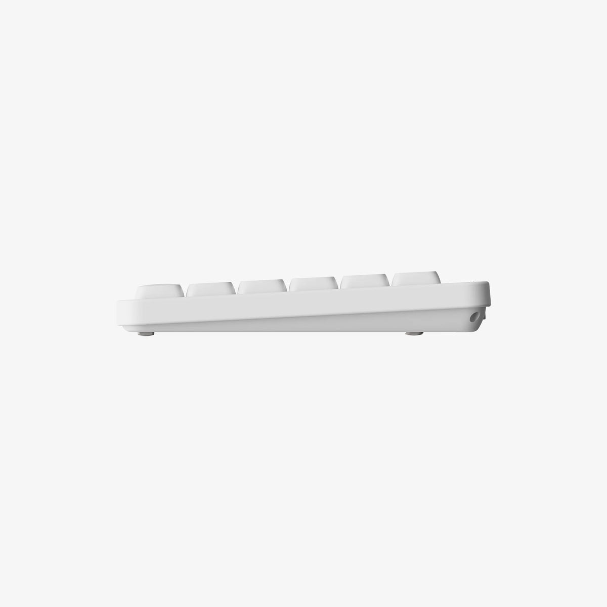 Lofree Flow Lite84 keyboard in Off-White, side view