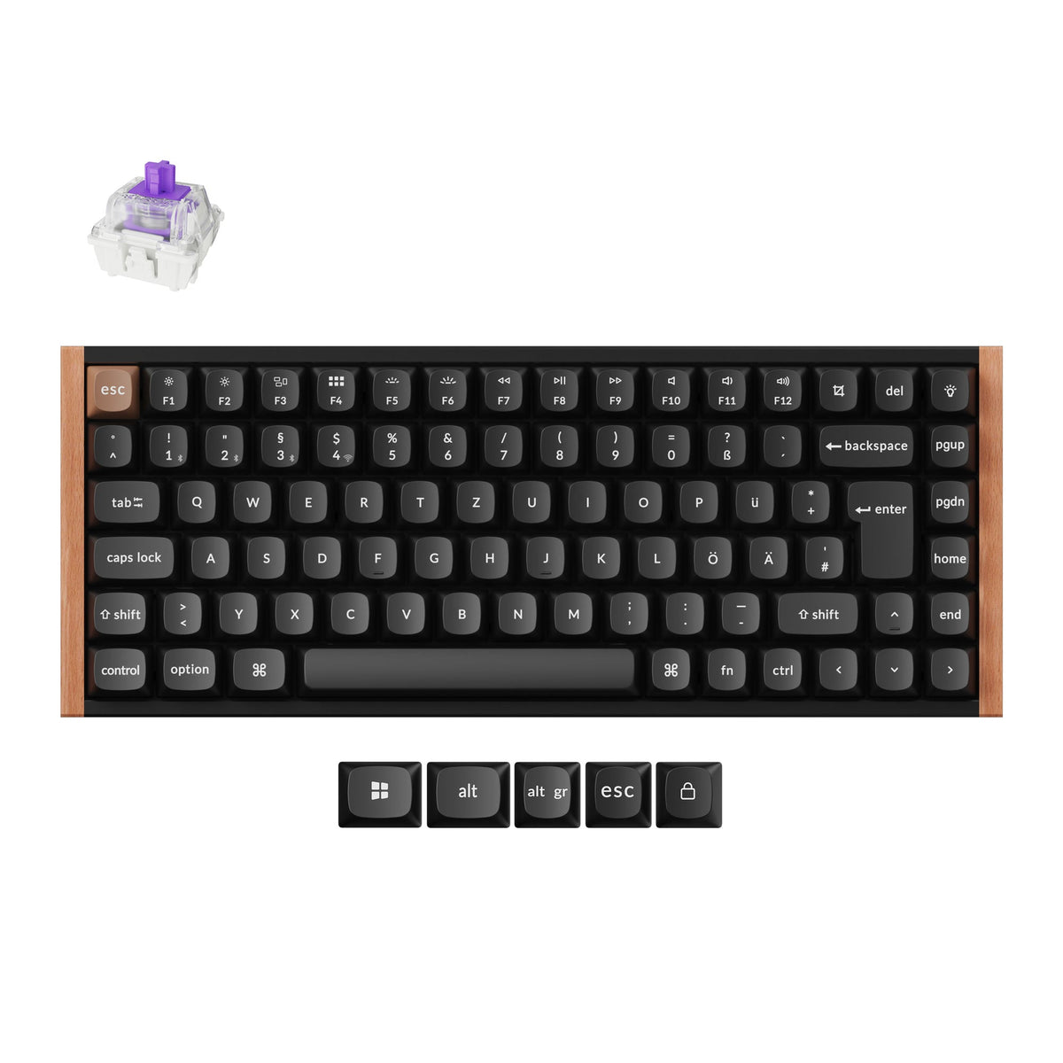 Keychron K2 HE Side Wood Frame Wireless Magnetic Keyboard – photo 8