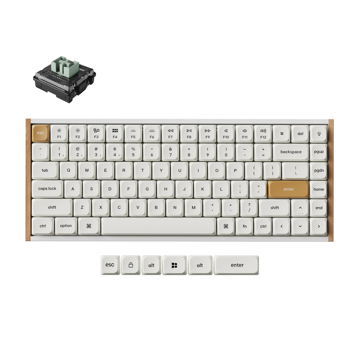 Keychron K3 HE Wireless Magnetic Switch Keyboard – White / Ultra-Fast Lime Low-Profile Magnetic