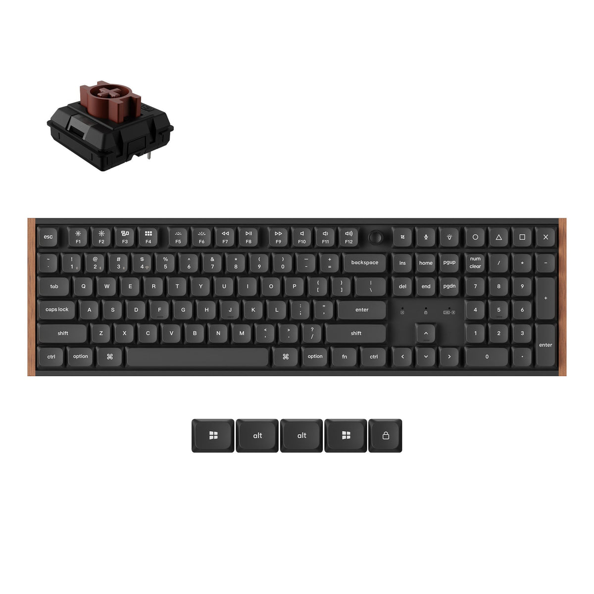 Keychron K5 Ultra 8K Wireless Mechanical Keyboard – Black / Milk POM Brown