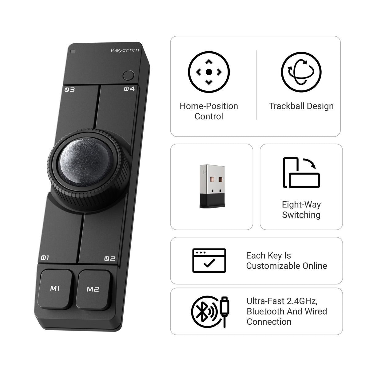 Keychron Nape Pro Wireless Trackball Mouse – photo 1