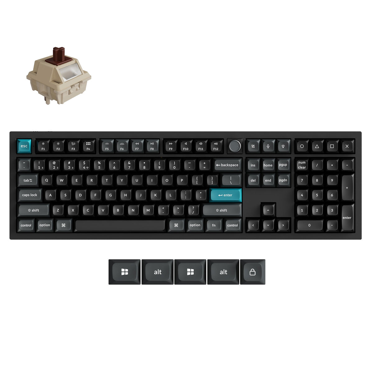 Keychron Q6 Ultra 8K Wireless Mechanical Keyboard – Black / Silk POM Brown