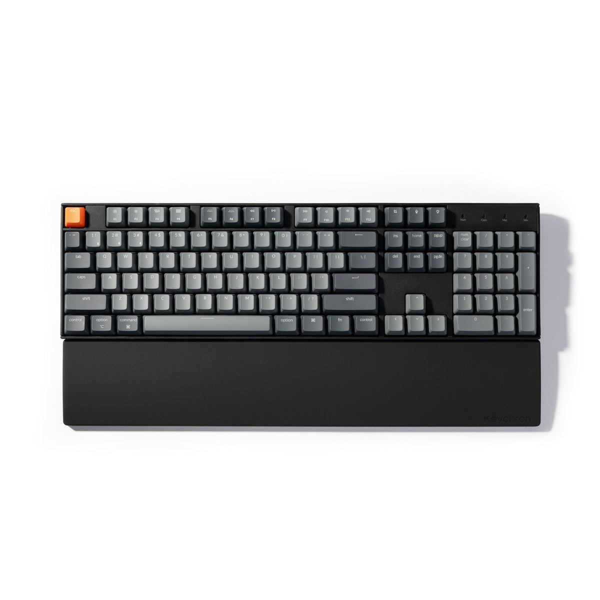 Keychron Silicone Palm Rest in Black, 435 mm, for full-size K10 and C2 keyboards (keyboard not included)