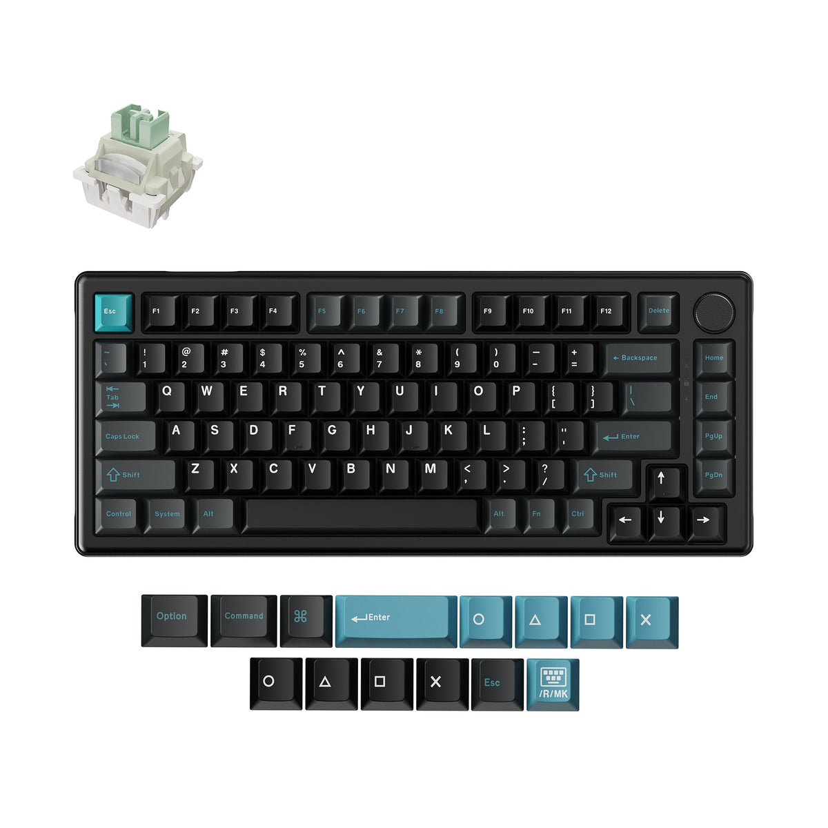 Keychron J2 HE 8K Magnetic Switch Keyboard – Black / Ultra-Fast Lime Magnetic
