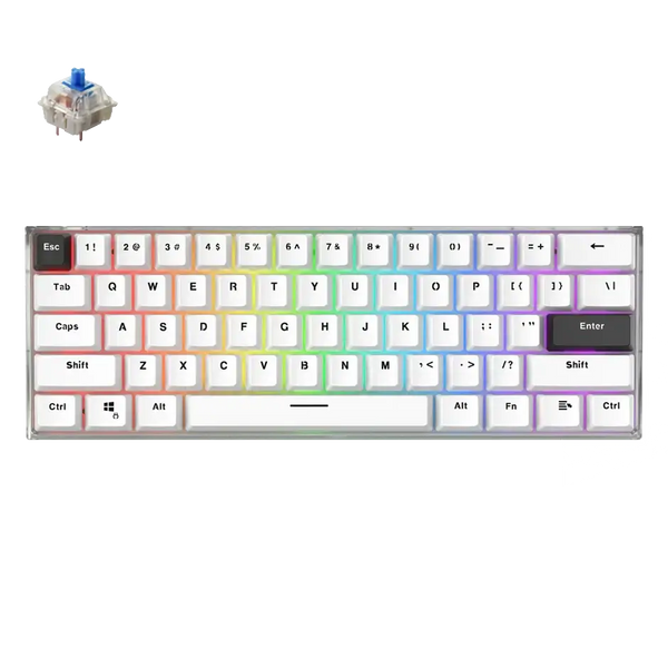 Fantech 60% RGB Mechanical Keyboard Frost (MAXFIT61)