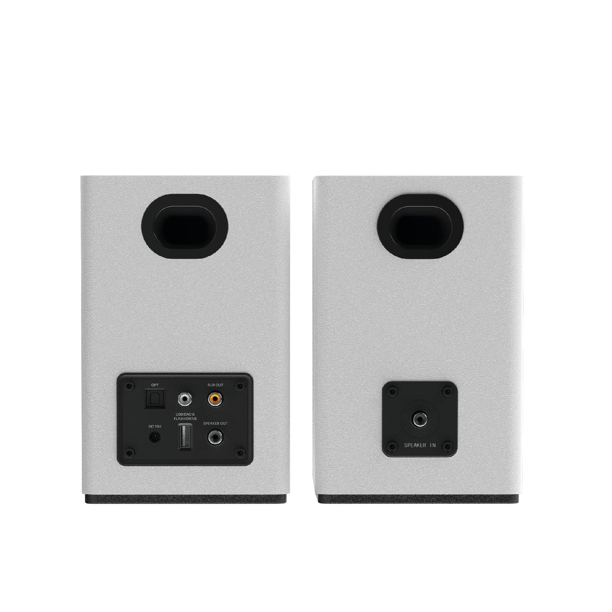 HAKO STUDIO 301 pair, rear view with ports and bass-reflex port