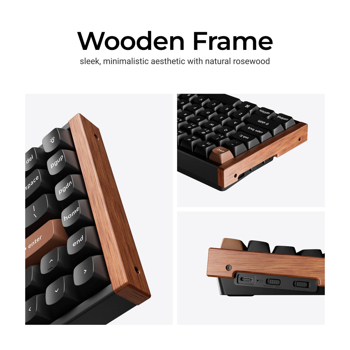 Keychron K2 HE Side Wood Frame Wireless Magnetic Keyboard – photo 5