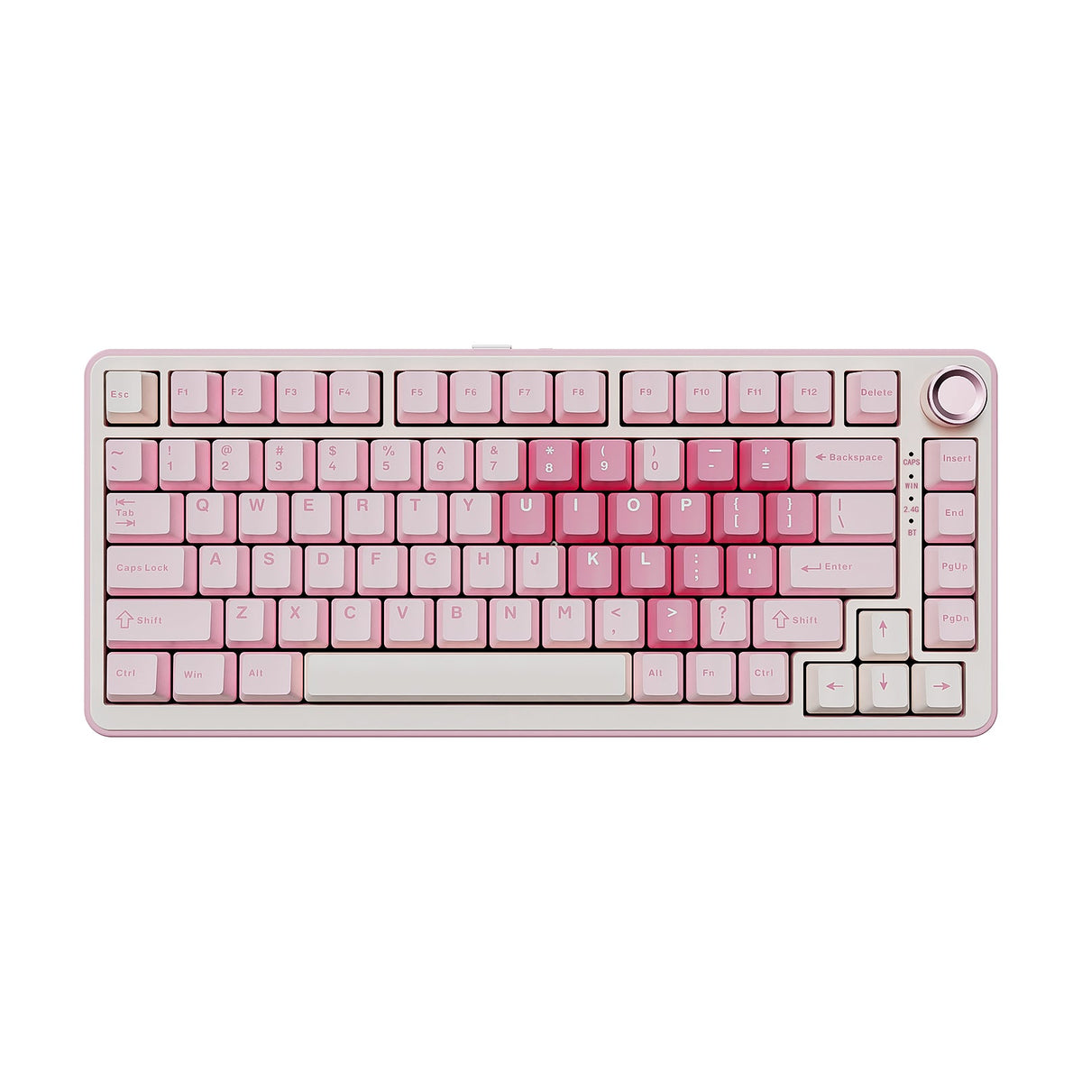 YUNZII B75 Pro in Pink, front view without lighting