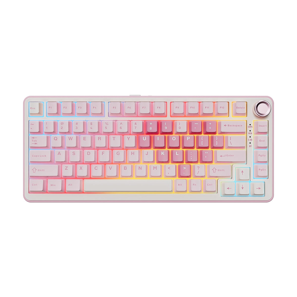 YUNZII B75 Pro in Pink (Heart series), top view
