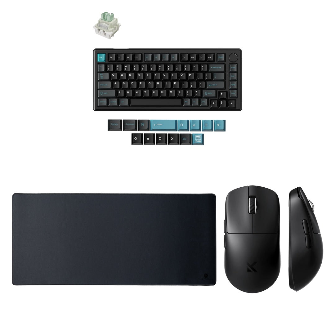 Wireless Gaming Desk Setup Bundle: Keychron J2 HE Keyboard + MCHOSE L7 Ultra+ Mouse + Keychron Desk Mat: everything in the bundle