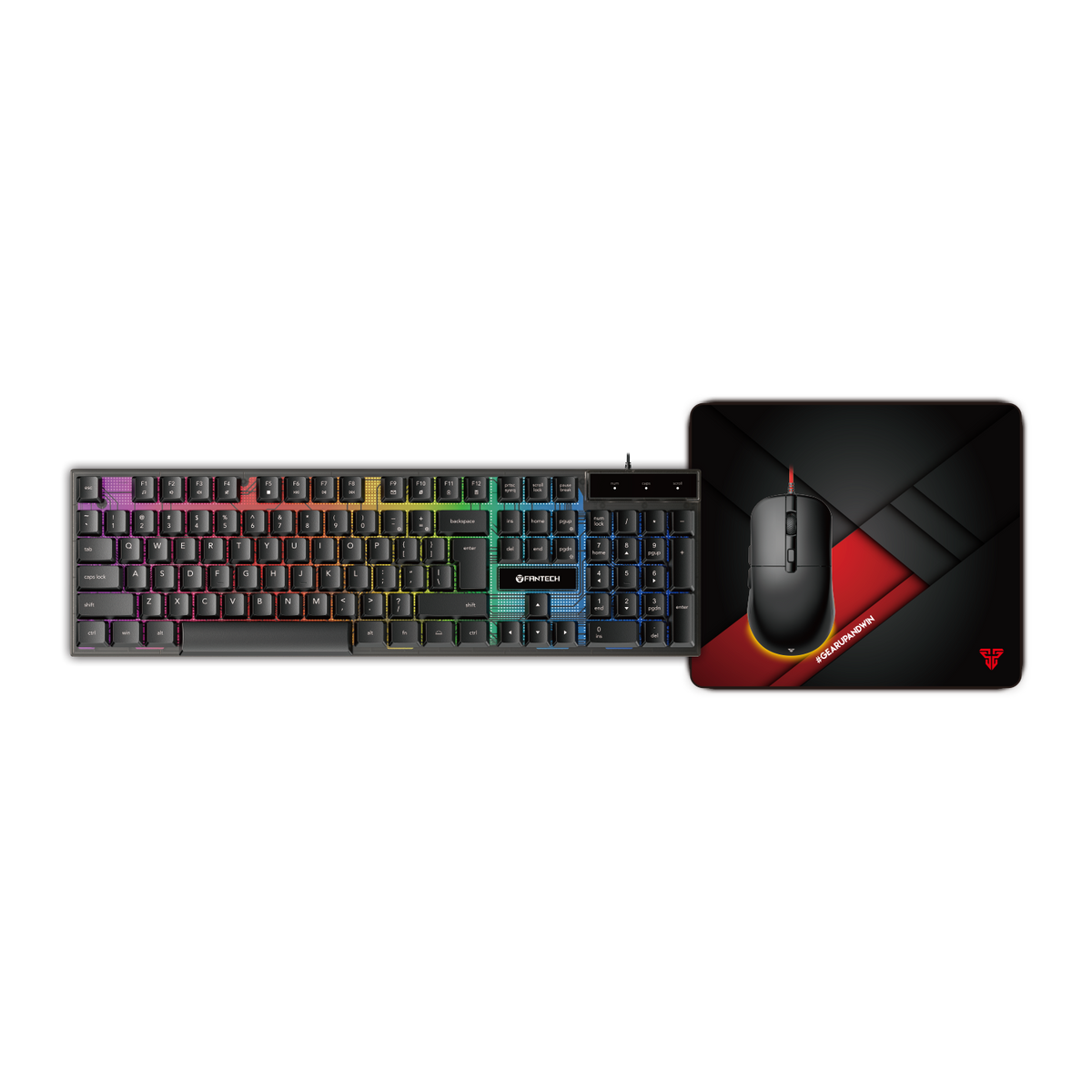Fantech P31 Hero keyboard, mouse and mousepad set, top view