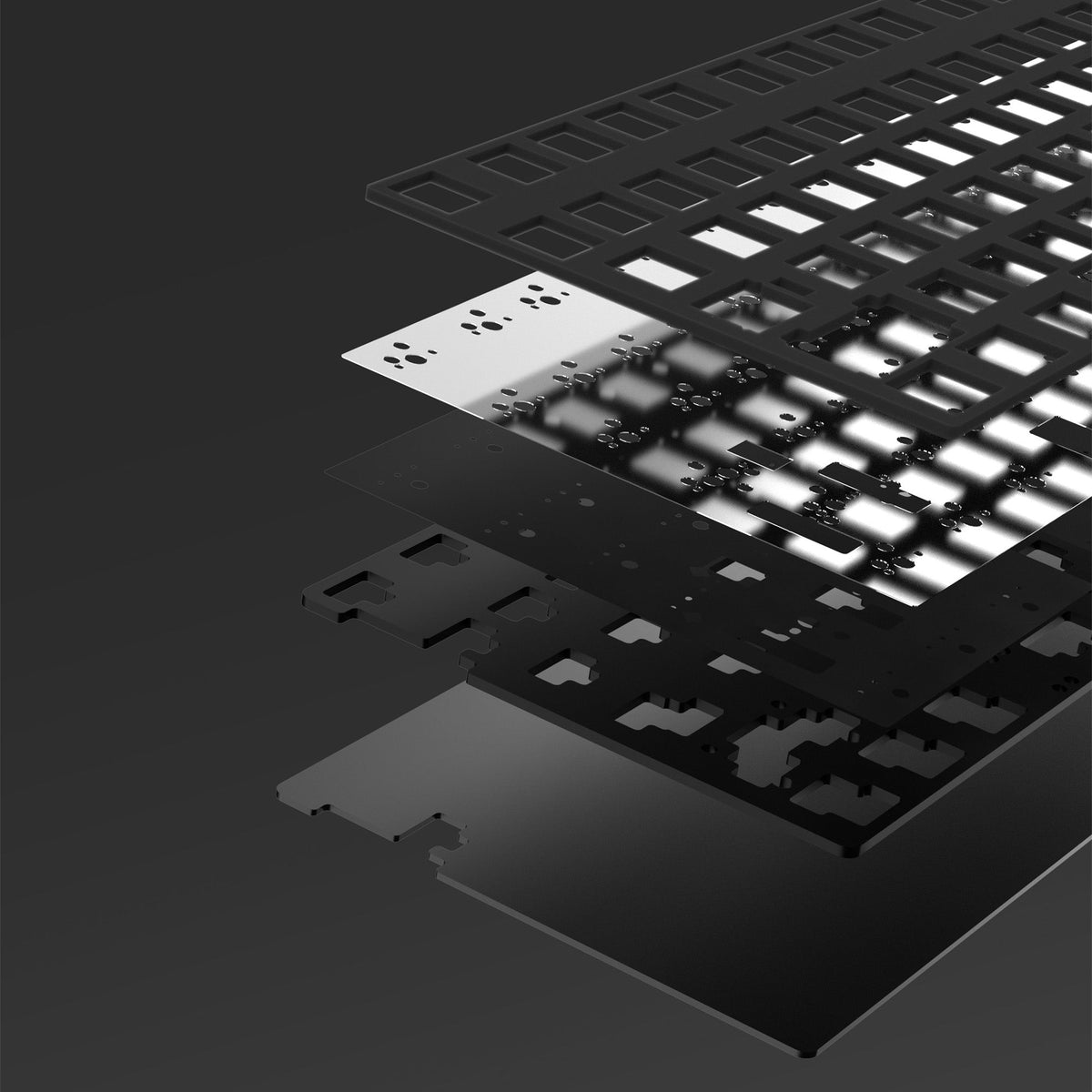 Crush 80 Reboot sound-dampening foam layers