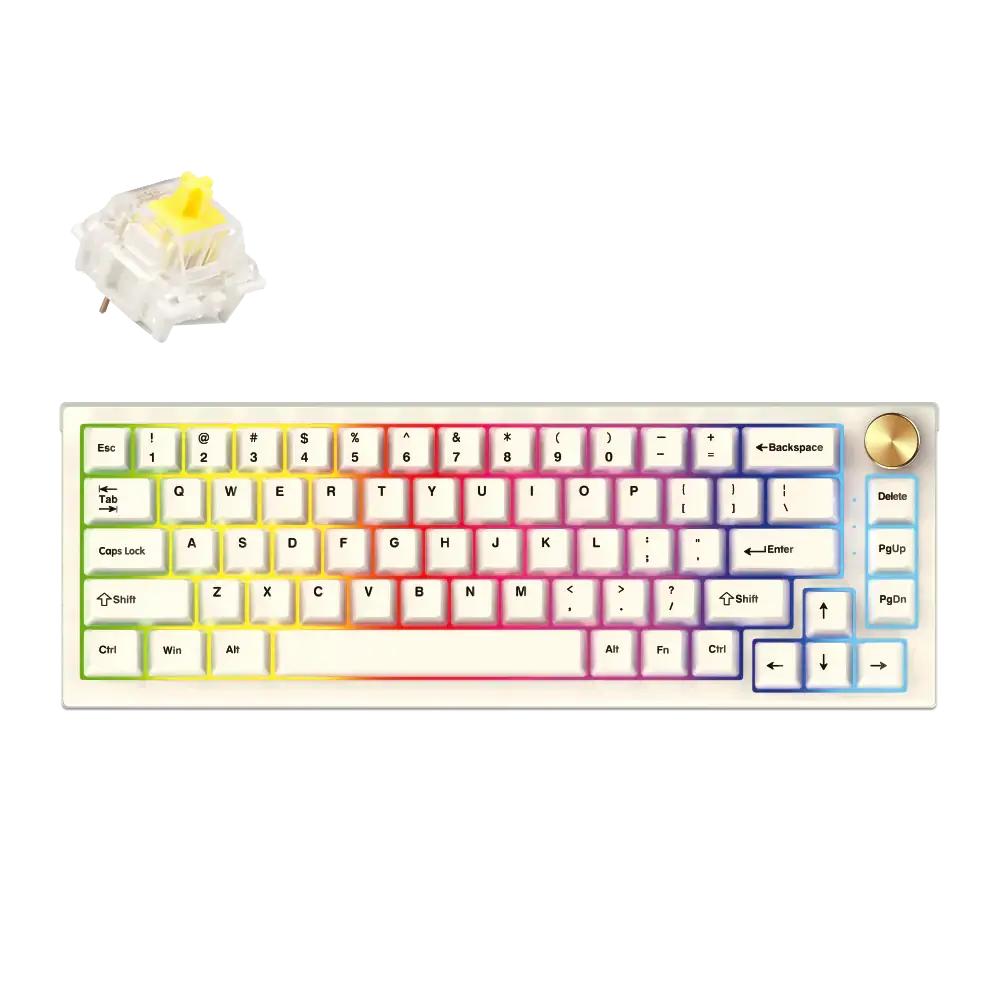 Fantech 65% RGB Mechanical Keyboard White (MAXFIT67)