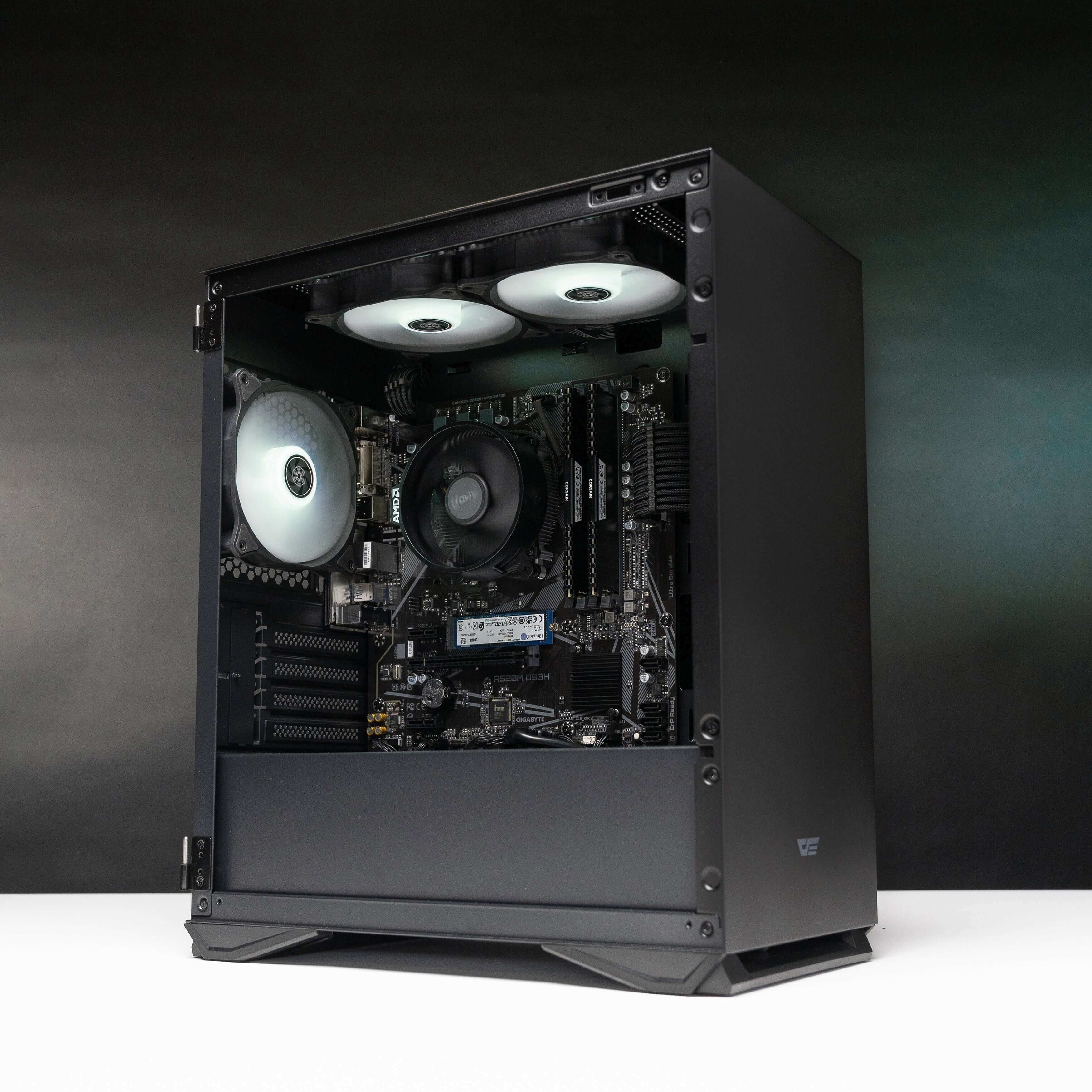 Side profile of the formidable Arrow LVL 12 Gaming PC, emanating power and performance